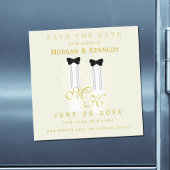 Save the Date Tuxedo Bow Krawatte Groom Wedding Magneteinladung