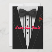 "Save the Date" Tuxedo Einladung (Rückseite)