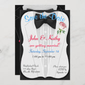 "Save the Date" Tuxedo Einladung (Vorne/Hinten)