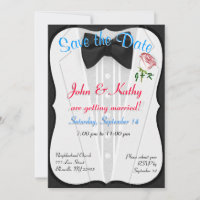"Save the Date" Tuxedo Einladung
