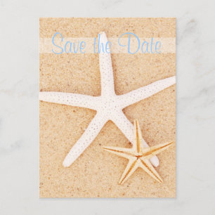 Save the Date Twin Starfish Postkarte