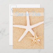 Save the Date Twin Starfish Postkarte (Vorne/Hinten)