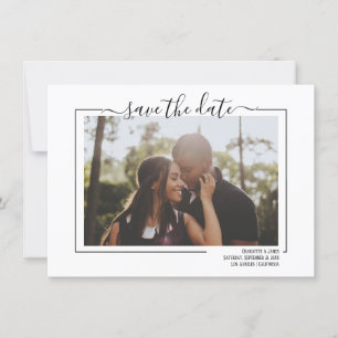 Save the Date Typografie Foto Wedding Card Feiertagskarte