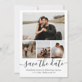 Save the Date Typografie Personalisiert 4 Foto (Vorderseite)