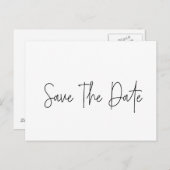 Save The Date | Typografie Postkarte (Vorne/Hinten)