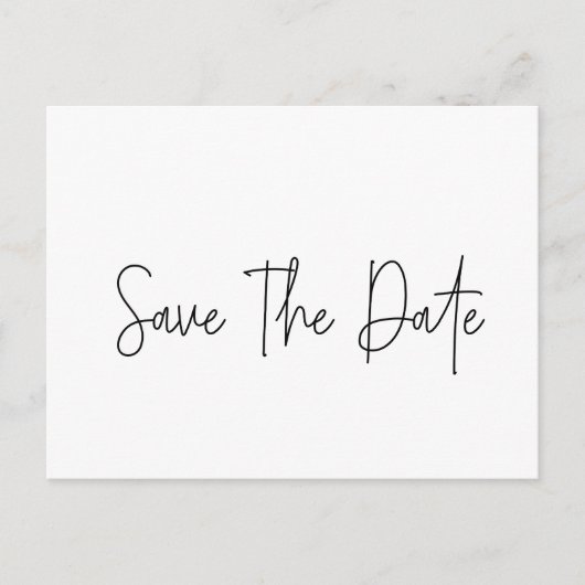 Save The Date | Typografie Postkarte (Vorderseite)
