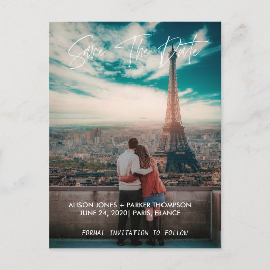 Save The Date | Typografie Postkarte (Vorderseite)