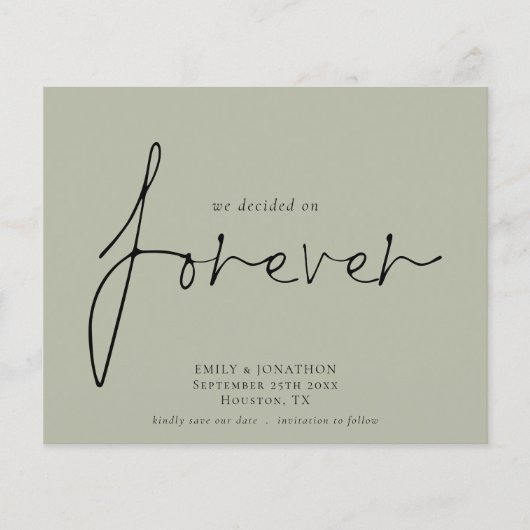 Save the Date über den bleibenden Zustand des Fore (Vorderseite)