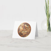 Save the Date übersetzt steampunk Goldbraun Ankündigung (Rückseite)