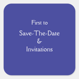 Save the Date und Einladungen Quadratischer Aufkleber