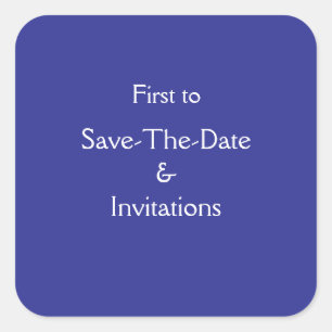 Save the Date und Einladungen Quadratischer Aufkleber