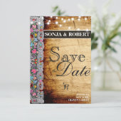 Save the Date - Ungarische Kalocsai-Karte (Stehend Vorderseite)