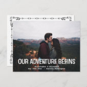 Save the Date unsere Adventure Wedding Verlobung Postkarte (Vorne/Hinten)