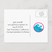 Save the Date unter dem Meer Ankündigungspostkarte (Rückseite)