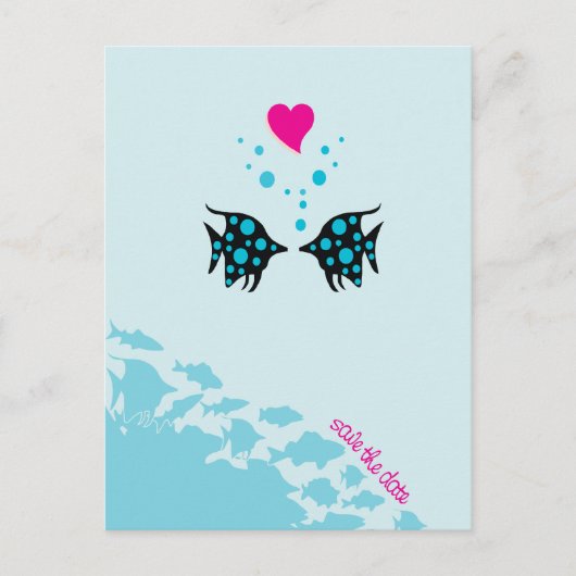 Save the Date unter dem Meer Ankündigungspostkarte (Vorderseite)