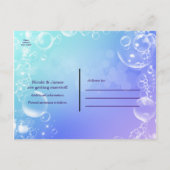 Save the Date unter dem Meer verzauberte Blasen Ankündigungspostkarte (Rückseite)