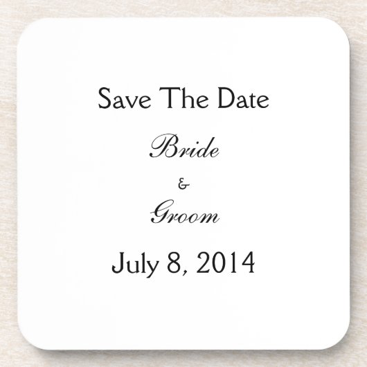 Save The Date Untersetzer (Vorderseite)