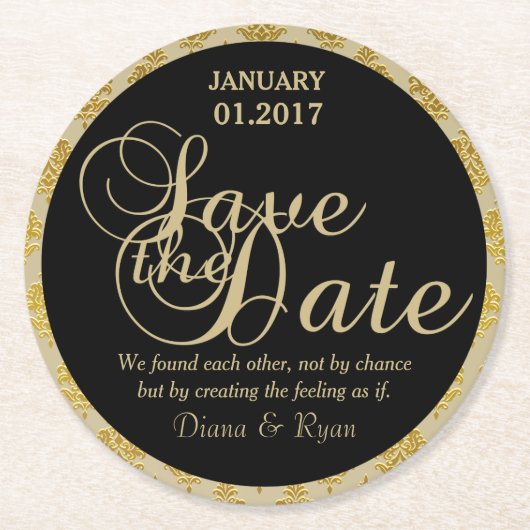 Save the Date Untersetzer (Vorderseite)