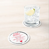 Save the Date Untersetzer (rot) (Vor Ort)