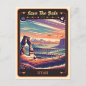 Save The Date | Utah Einladung Postkarte (Vorderseite)