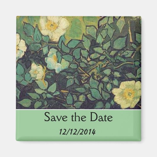 Save the Date, Van Gogh Wild Rose. Magnet (Vorne)