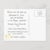 Save the Date Vegas Wedding Sign Ankündigungspostkarte (Rückseite)