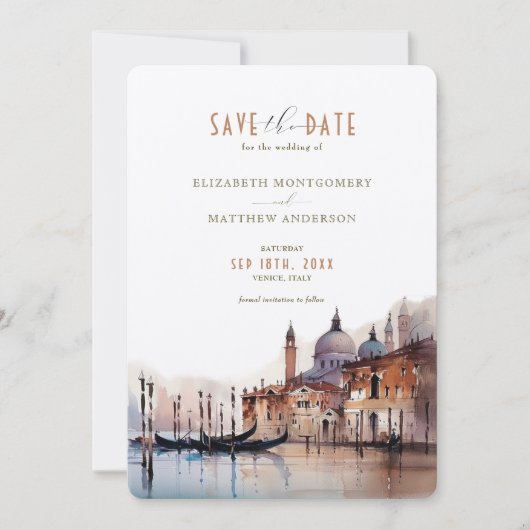Save the Date Venedig Basilica della Salute I Einladung (Vorderseite)