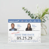 Save the Date verabredet Profil Einladung (Stehend Vorderseite)