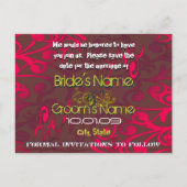 Save the Date - Verdrehen - Ankündigungspostkarte (Rückseite)