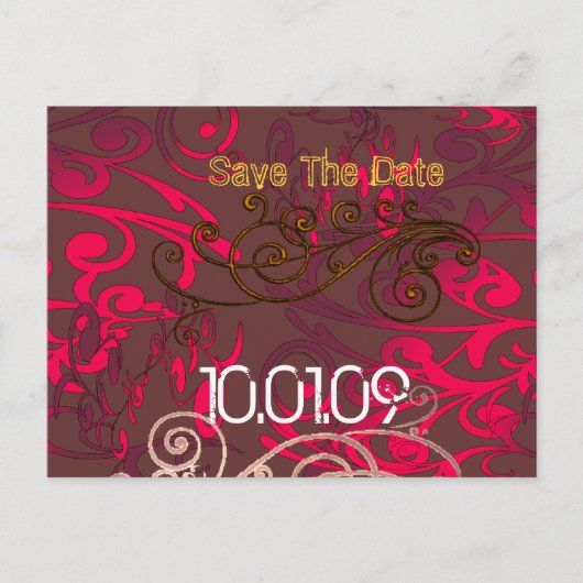 Save the Date - Verdrehen - Ankündigungspostkarte (Vorderseite)