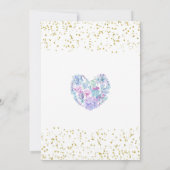 Save the Date vergoldeter Glitzer Blumenkohl (Rückseite)