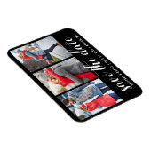 Save the Date Verlobung 3 Foto schwarz Magnet (Rechte Seite)