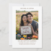 Save the Date-Verlobung für lässiges Foto Date (Vorderseite)