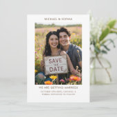 Save the Date-Verlobung für lässiges Foto Date (Stehend Vorderseite)