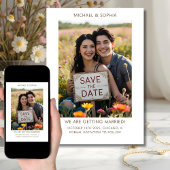 Save the Date-Verlobung für lässiges Foto Save The Date