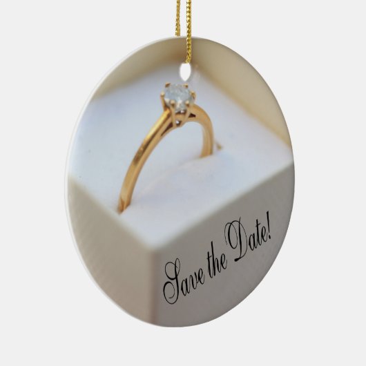 Save the Date Verlobung Keramik Ornament (Rechts)