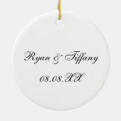 Save the Date Verlobung Keramik Ornament (Hinten)