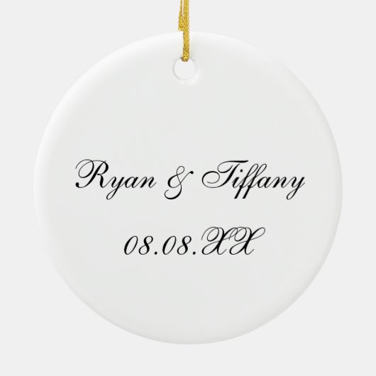 Save the Date Verlobung Keramik Ornament (Hinten)
