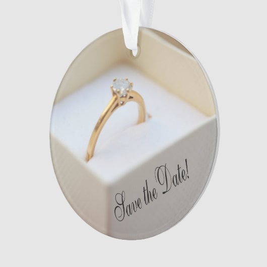 Save the Date Verlobung Ornament (Vorderseite)