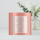 Save the Date Verlobung Rose Coral Bridal Foto Einladung (Stehend Vorderseite)