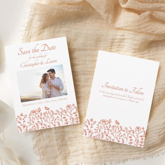 Save the Date Verona Sunset Wedding Cards