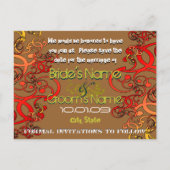 Save the Date - Verwirbelung Ankündigungspostkarte (Rückseite)