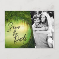 Save the Date verzaubertes Forest Verlobung Foto