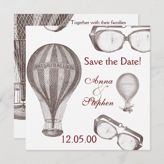 Save the Date viktorianisch (Vorne/Hinten)