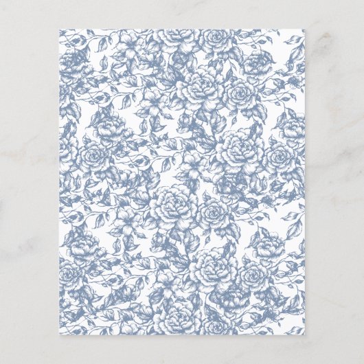 Save the Date Viktorianische Blumenzeremonie Flyer (Hinten)