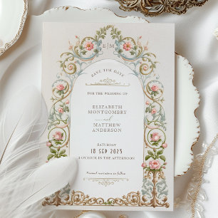 Save The Date viktorianische Eleganz Einladung