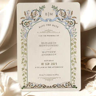 Save the Date Viktorianische Königliche Hochzeit Einladung