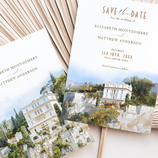 Save the Date Villa ASTOR Amalfi Küste Einladung