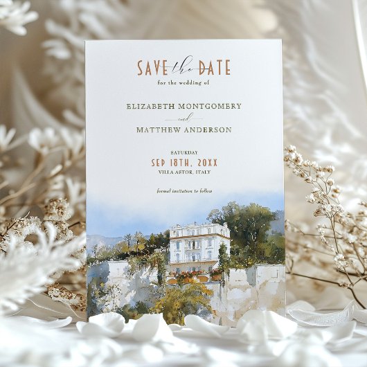 Save the Date Villa ASTOR Amalfi Küste Einladung