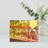 Save the Date Villa Feel Beautiful Postcard Postkarte (Stehend Vorderseite)